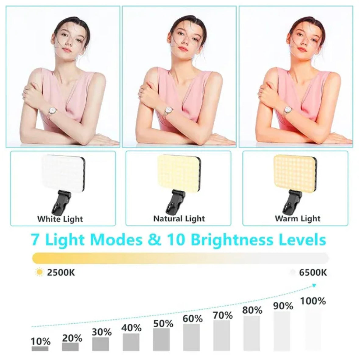 Portable selfie light