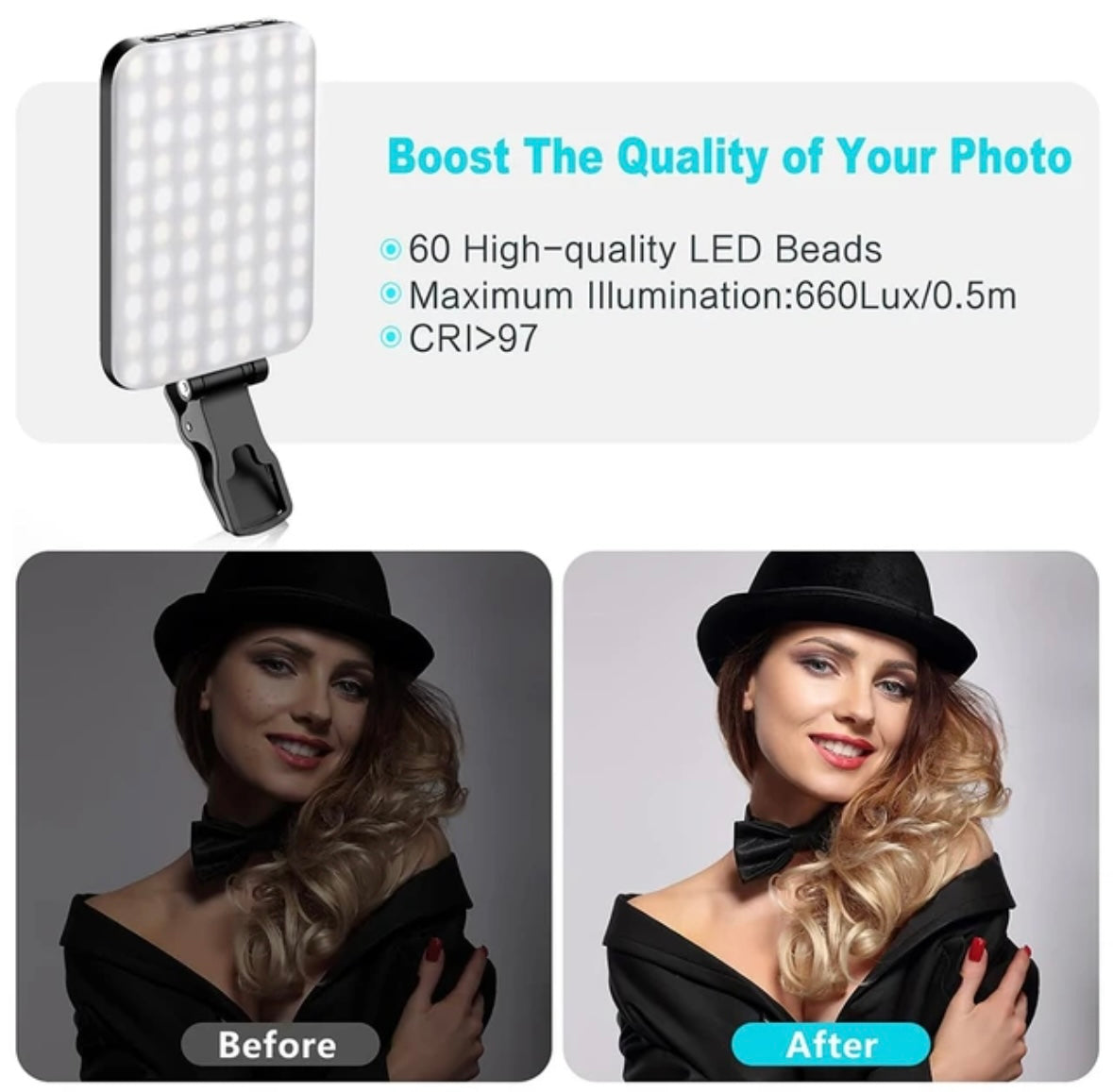 Portable selfie light